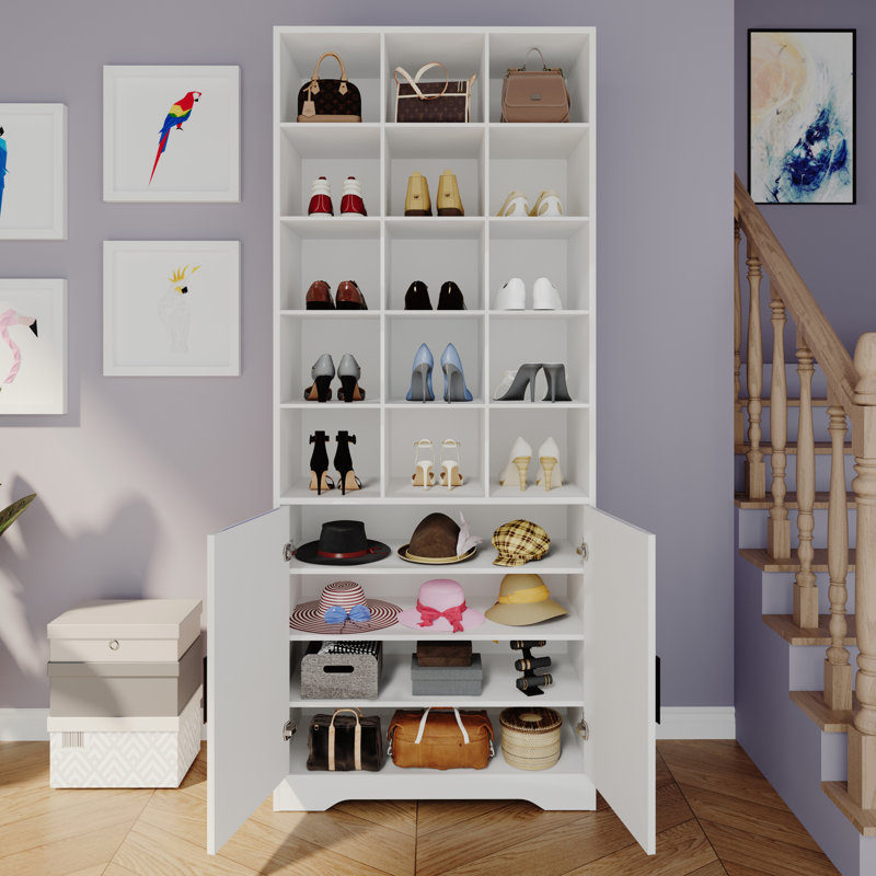 Gracie Oaks 20 Pair Shoe Storage Cabinet | Wayfair